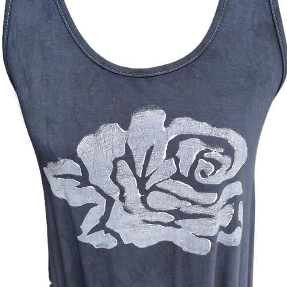 NWT Sweet Hand Dyed & Hand Painted Micromodal & Lycra Tank Dress in Steel Blue - Picture 2 of 8